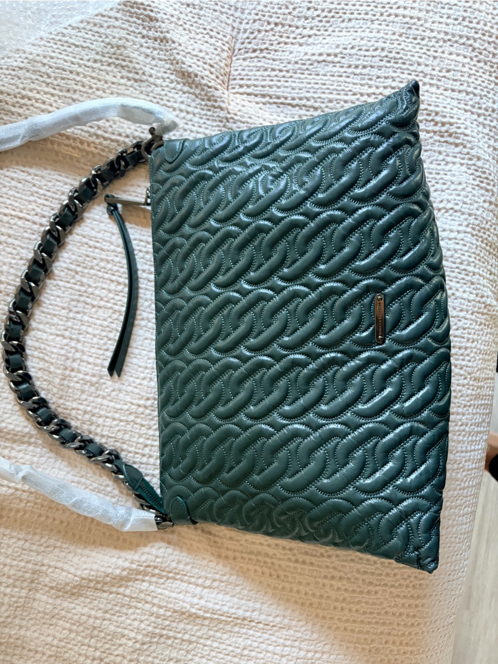 Rebecca Minkoff Quilted Shoulder Bag in Deep Green
